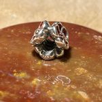 Pandora  Red Poppy Sterling Silver Flower Bead Charm RARE Photo 9