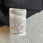 Solemio Crop Top M Black Off Shoulder Sleeves V Neck Ruched Tank Top Photo 3