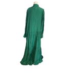 Buxom Curvy Maxi Dress Button Up Tiered Layered Ruffles Sz 3X Boho NWOT READ Green Photo 5
