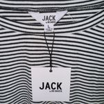Jack by BB Dakota NWT Black White Stripe Long Bell Sleeve Casual Top size large Photo 2