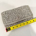 Barbara Lee Vintage Crocheted Beaded Clutch Women's 8" Silver Evening Holiday Photo 7