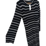 J.Crew Knit Ribbed Bodycon Sweater Midi Dress Mixed Striped Size Small Photo 9