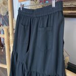 BILLY T Fancy Pants Wide Leg Tiered Black Cotton Blend Pull On Photo 8