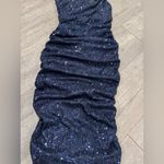 Love by Design  Navy Sequin One-Shoulder Dress Photo 8
