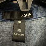 AQUA  Bloomingdale’s Ruffle Chambray Shirt Size XS Western Feminine Cowgirl Photo 3