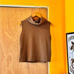 Olivia Rae  Brown Knit Turtleneck Tank Top Women’s Large Photo 1