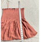 Theory  Smocked Blouse Women's Large Pink Salmon Strappy Sleeveless Pullover Photo 6