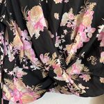 VICI  Black Floral Long Sleeve Top Small Photo 1