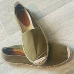 Viscata Barcelona Canvas Espadrilles in Olive Green Size 12 Photo 0