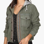 Free People Women's Weekend Wanderer Military Jacket Moss S/P Photo 0