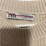 ZARA  cream Oversize Knit Sweater Front Side
Pocket And buckle size medium Photo 2