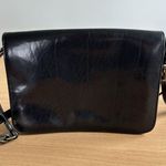 Brahmin  Vintage Luxury Designer Leather Small Crossbody Handbag Black 9"x6"x2.5" Photo 1