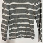 Banana Republic  Turtle Neck Long Sleeve Shirt Grey and White Striped Size Small Photo 2