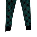 Victoria's Secret  Plaid Green Gold Black Pajama Thermal Leggings Pants Medium Photo 3