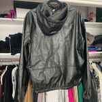 MSGM Faux leather black hoodie pullover sweatshirt 46 XS Photo 4