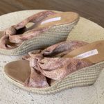 Xhilaration Xhiliration Animal Print Wedge Sandals Tan Cream Size 8.5 Photo 3