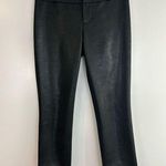 Alice + Olivia Black Faux Leather Cropped Snakeskin Print Ankle Size 2 Vegan Photo 0