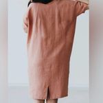 Motumo 15S1 Black Linen Dress, Sz L Size L Photo 3