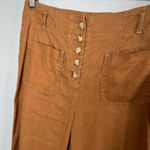 Anthropologie Maeve By  Womens Relaxed Leg Trouser Pants Linen Blend Size 2 Photo 7
