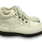 Hogan Leather Polacco Traditional Mid Lace Up Shoes Booties Off White Size 5.5 Photo 0