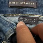 NYDJ Marilyn Straight Leg Jeans Lift Tuck Raw Hem Denim Blue Size 6 Photo 3