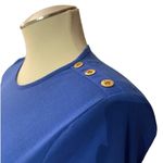 Ralph Lauren Blue Crewneck Side Buttons Long Sleeved Tee XL Cotton Size undefined Photo 1