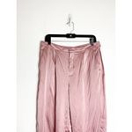 Vince  Liquid Shine Straight Leg Trousers Size 10 Pink Satin Wide Leg Career Wear Photo 4