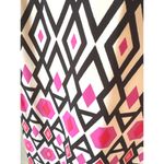 Eliza J Geometric Bold Black Pink Sheath Dress Size 8  Career Modest Business Photo 3