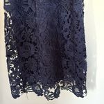 Lulus ‎ Navy Blue Floral Lace Halter Neck Mini Dress Love Poem Size Small Photo 3