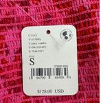 Free People Oh Lala Hot Pink Combo Carnation Rosette Chiffon Top Small NWT Photo 5