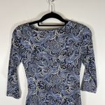 Talbots  Bella Side-Drape Dress Paisley Print Woman Size P Office Career Stretchy Photo 6