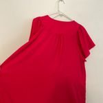 Market & Spruce  STITCH FIX Plus Size Cleve Flutter Sleeve Blouse Raspberry Pink Photo 12