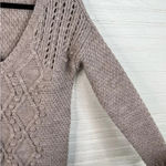 American Eagle  Cable Knit Sweater Dress Long Sleeve V Neck Size Small Photo 4