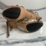 Diane Von Furstenberg  Women's Gold Silver Metallic Jeanette Nappa Heels Sz 8.5 Photo 7