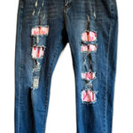 Wear Jeans Distressed Heart Valentines Jeans Plus 2XL Blue Size 18 Photo 0