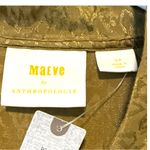 Anthropologie Jacquard Satin Bomber Jacket Gold/Olive Size SP Petite Maeve by  Photo 2
