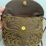 Vintage Walbaeg Beaded Satin Evening Bag Dressy Formal Purse Brown Crossbody Photo 4
