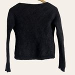 Comptoir des Cotonniers Black Wool Knit Cropped Long Sleeve Sweater Sz XS Photo 6
