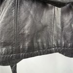 Valerie Stevens Vintage Lambskin Leather Belted Jacket in Black Size Medium Photo 8