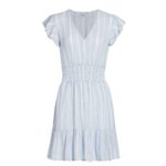 Rails  Tara Napoli Stripe Linen Blend Mini Dress Size L Blue/White Photo 5
