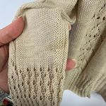 Banana Republic Cardigan M Beige Silk Cotton Open Knit Boho Cottagecore Layering Photo 3