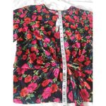 EXPRESS  Womens Blouse Sz XS Floral Surplice Front Tie Boho Garden Party Y2k 90s Photo 12