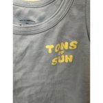 Billabong 'Tons of Sun' Cotton Sleeveless Crop Top Blue Size Medium Photo 2