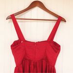 ASTR New  the Label Cherry Red Pleated Bustier Midi Dress Thigh Slit Size‎ Small Photo 4