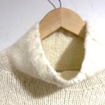 Anthropologie  sweater wool blend cream mock neck‎ soft warm xxs oversized Photo 2