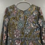 Mac Duggal  5423 Gray Long Sleeve Cuff Embellished Dress sz 10 Photo 4