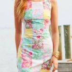 Lilly Pulitzer Delia Multi State Patchwork Lace-up Shift Dress Size 4 Photo 4