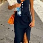 Reformation  Elegant Navy Wrap Midi Dress.   Size-0 Photo 0