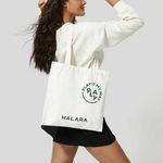 Halara New In Package  White Play It My Way Canvss Logo Tote Bag Photo 0