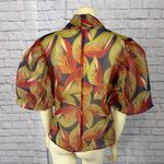 CQ by CQ  Multicolored top with big Puff sleevse size large Photo 9